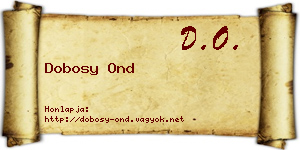 Dobosy Ond névjegykártya